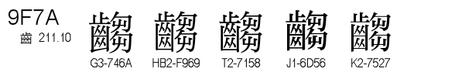 U+9F7A